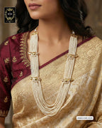 BMH120E1020 BIRD WHITE CHINI LONG NECKLACE